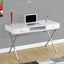 Computer Desk For Home Office, Laptop, Storage Drawers, Glossy Contemporary & Modern