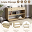 Console Table With 3 Soft Close Drawers & 2 Open Shelves