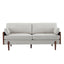 Mid Century Moderne Sofa With Wood Sides