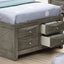Modern Design Storage Bed With Bookcase Headboard
