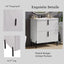Bathroom Vanity With Ceramic Sink, Fluted Design