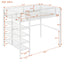 Loft Bed With 4 Tier Shelves And Storage