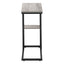 Accent Table, C - Shaped, Marble Look Contemporary & Modern Convenient Design