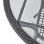 Bistro Table With Iron Frame And Glass Top - Gray