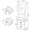 Geary - 3 Shelf Bookcase With USB Charging And Lockable Top Drawer