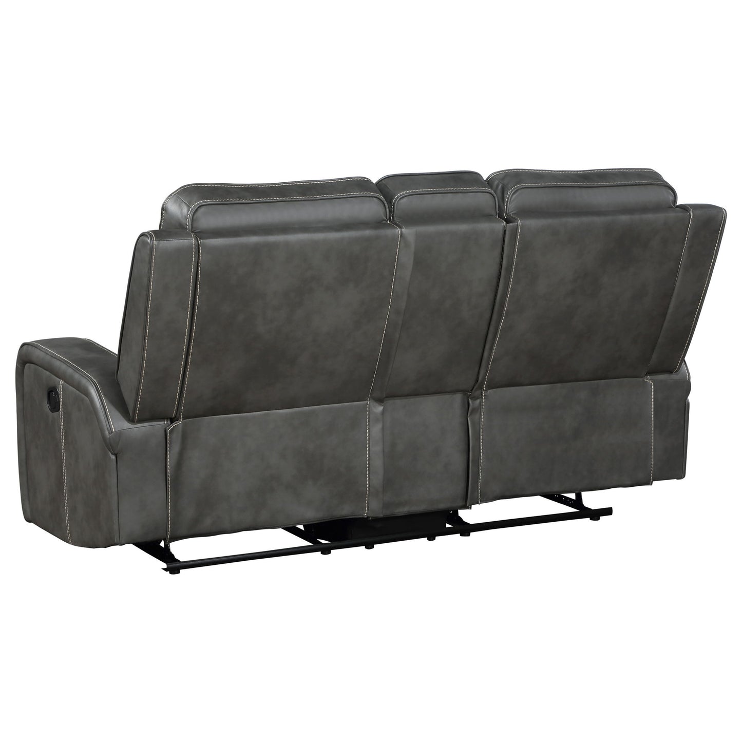 Forrest - Motion Reclining Loveseat With Console - Gray