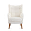 Accent Chair With Birch Wood Legs - White