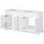 Bathroom Vanity Cabinet Only, 3 Drawers & 4 Doors & Double Layer Shelves - White