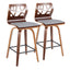 Folia - Mid Century Modern Fixed Height Counter Stool With Swivel (Set of 2)