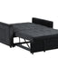 Maeve - Convertible Sleeper Loveseat With Tufting and Side Pocket - Black
