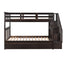 Stairway Bunk Bed With Storage And Guard Rail For Bedroom