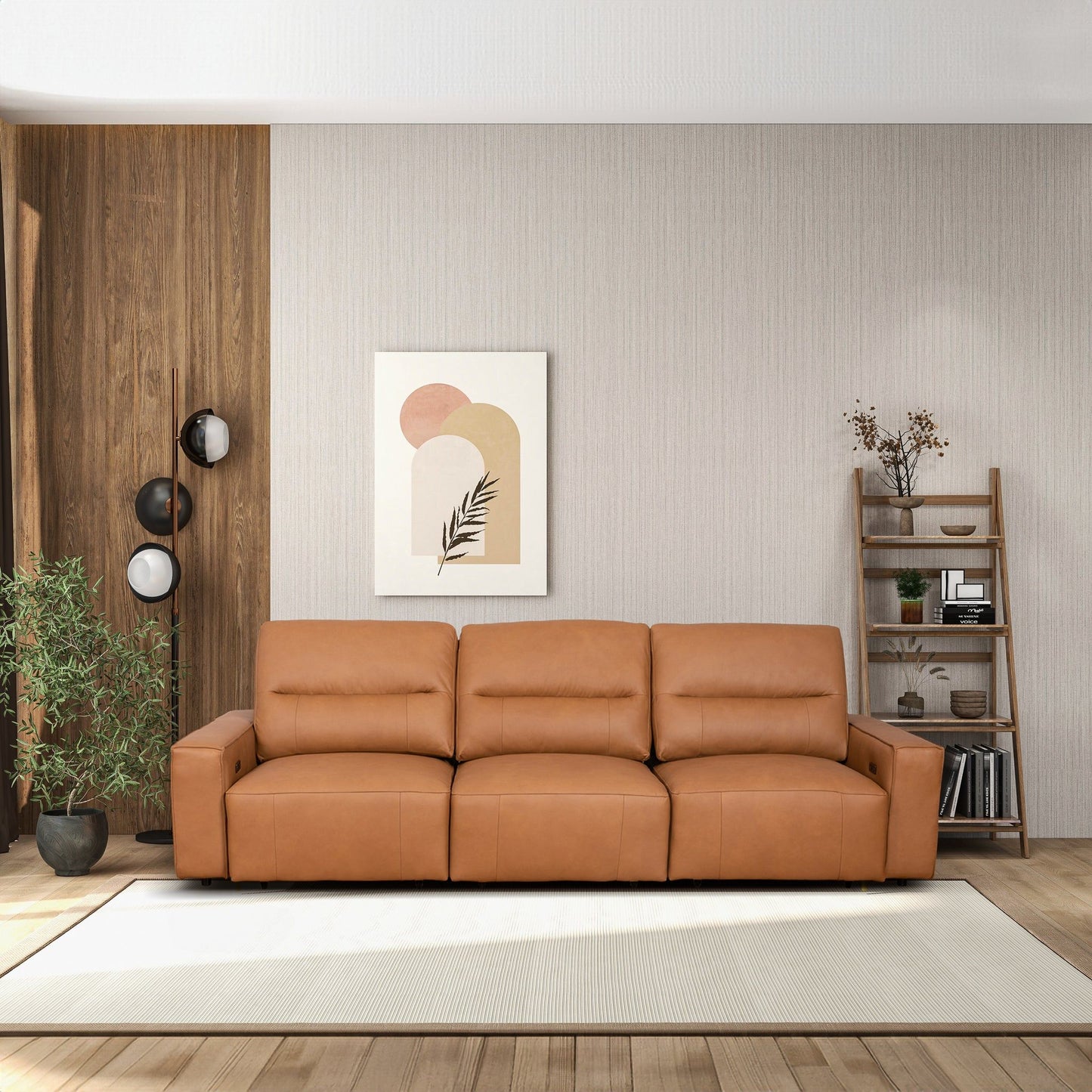 Grant - Triple Power Convertible Sofa - Cognac