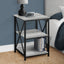 3 Tier Accent Table, Side Marble Look Contemporary & Modern