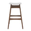 Mid Century Modern Bar Stool Set With Upholstered Seating