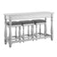 Sofa Table With 3 Stools - Gray