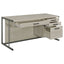 Brisley - Office Desk With Adjustable Keyboard Tray And 3 Drawer Storage - Beige / Gray