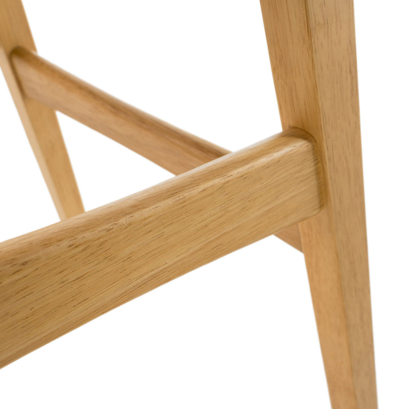 Contemporary Bar Stool With Stylish Seat And Small Backrest