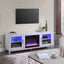 Summit - TV Stand Console With Fireplace - White Walnut Finish