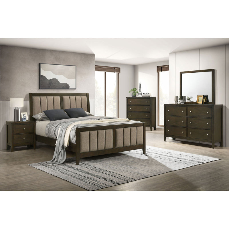 Clement - Panel Bed With Vertical Channel Tufting