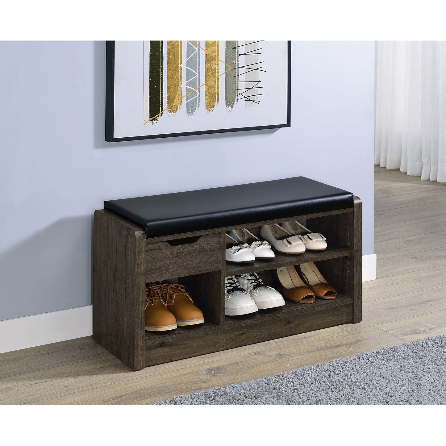 Astor - Open Shelf Storage Bench
