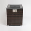 Propane Gas Square Fire Pit, Tile Tabletop With Beautiful Wicker Base For Outside