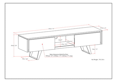 Lowry - Handcrafted TV Media Stand - Walnut