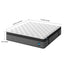 14" Hybrid Mattress, Memory Foam & Pocket Spring Bed, Cooling, Pressure Relief, Back & Hip Support - Gray / White - King