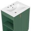 Classic Retro Bathroom Vanity With Sink, Door Shelf, Side Open Storage Frame