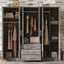 6 Doors Wardrobe Storage For Bedroom, With Big Drawers