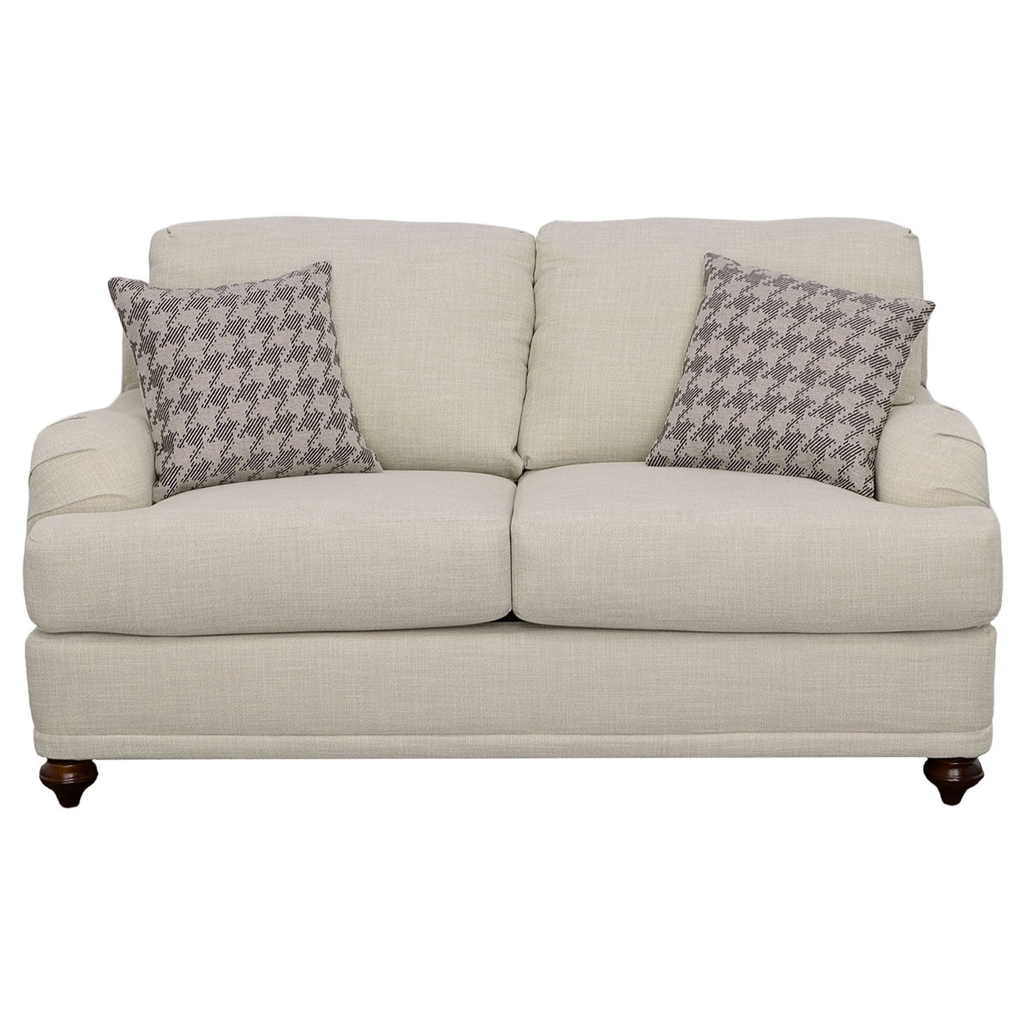 Brewster - Upholstered Loveseat With English Arms - Light Gray
