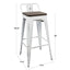 Oregon - Industrial Low Back Barstool (Set of 2) - Black