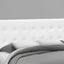 Queen Size Headboard Only Upholstered Leather Look - White