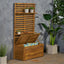 Storage Bench With Rack - Teak