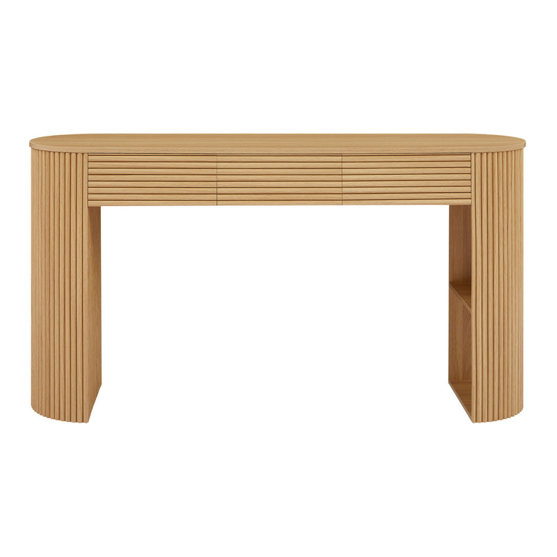 Retro Console Table With Storage, 3 Drawers