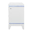 Adalid - Nightstand With Glittered Drawer Front And LED Lighting - White