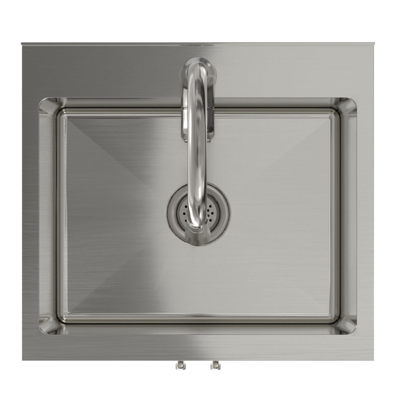 Darwin - Laundry Utility Sink And Cabinet With Sink And Pull Out Faucet - White