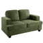 Modern Loveseat, Comfortable 2 Seater Couch With Deep Seating, Loose Back Cushions, Wide Arms
