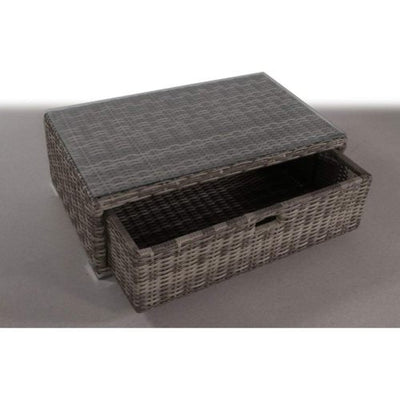 Glass Outdoor Coffee Table - Gray Mix