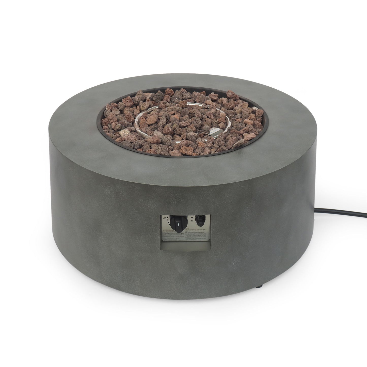 Round Iron Fire Pit With 40, 000 Btu