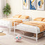 Metal Bunk Bed With Shelf And Guardrails