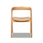 Simeon - Scandinavian Sculpted Dining Chair - Warm Natural Brown