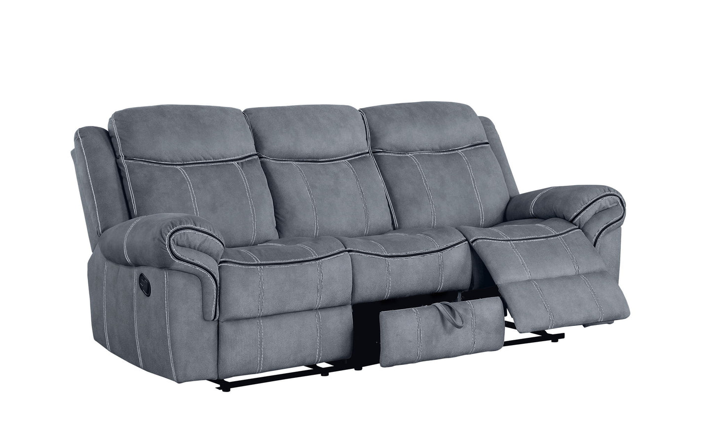 Zubaida - Two Tone Recliner Sofa With USB Port Drop Down Table