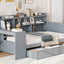 Daybed With 3 Drawers USB Ports And Desk