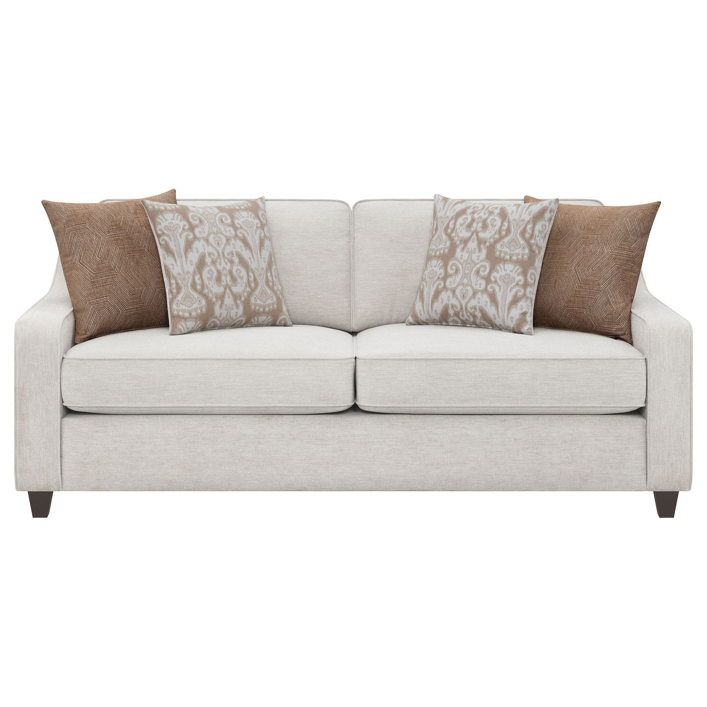Mahaffey - 2 Piece Track Arm Living Room Set - Beige