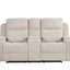 Galya - 3 Piece Living Room Set Sofa Loveseat Chair - Light Gray