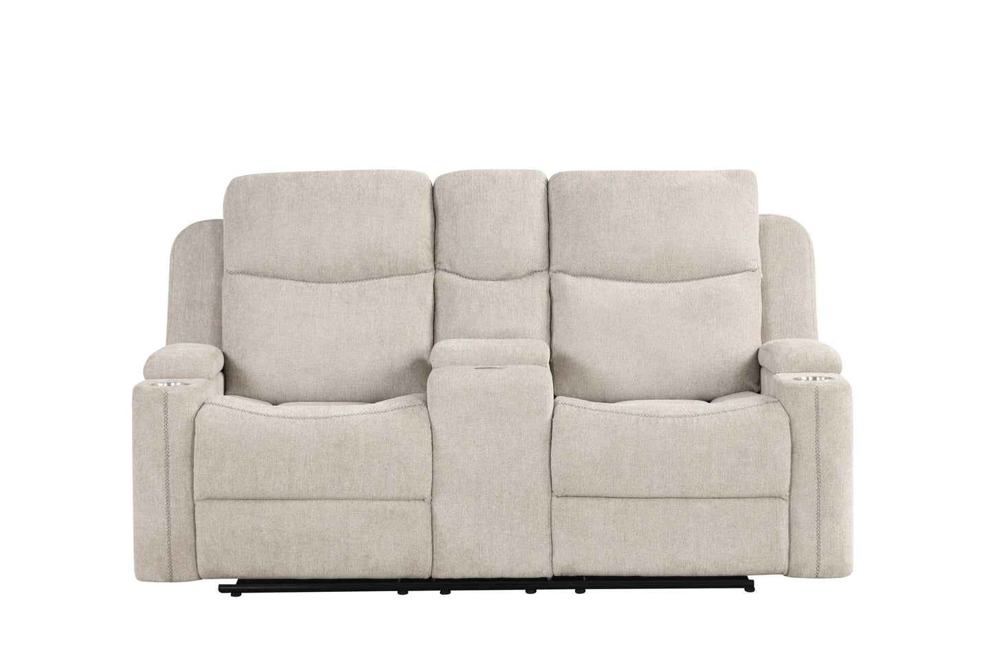 Galya - 3 Piece Living Room Set Sofa Loveseat Chair - Light Gray