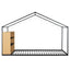 Bed House Frame With Shelves And Lights