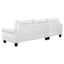 Granholm - Upholstered Curved Arm Sectional Sofa - White