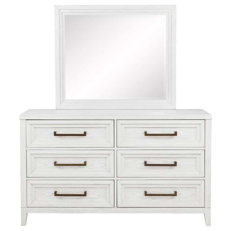 6 Drawer Dresser & Mirror - White