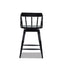 Breda - Turned Bubble Spindle Low Back Counter Stool - Black